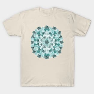 Crystals Succulents Mandala MINT GREEN T-Shirt